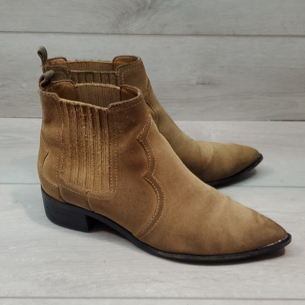 Marc Fisher LTD MLYOHANI Womens Ankle Suede Heels boots shoes sz 6.5M